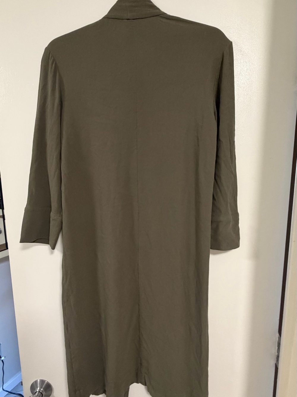 Chelsea28 Olive Green Lightweight Open Front Jacket - Picture 2 of 6